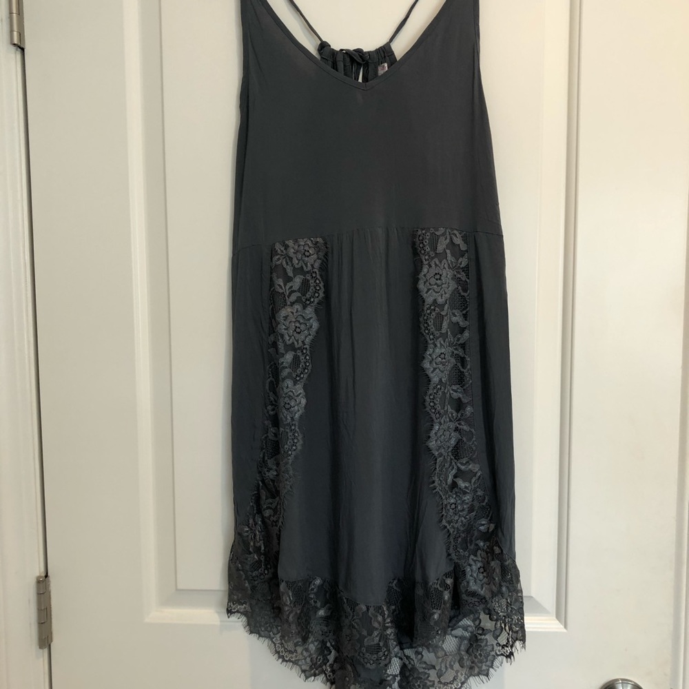 Free People Eyelashes Lace Slip Dress